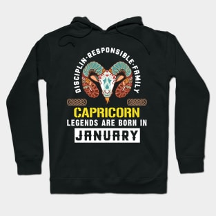 Zodiac Capricorn: Born In January Hoodie